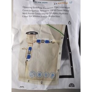 2-Way Opening Backflow Preventer Pipe Insulation Cover (5°F) - Irrigation Sprink